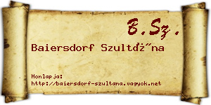 Baiersdorf Szultána névjegykártya